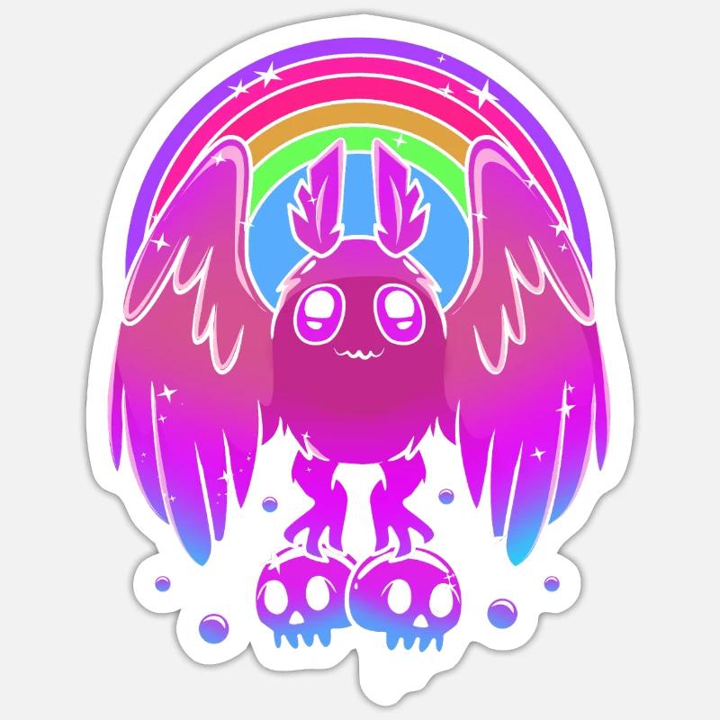Mothman - Sticker size S (10 x 10 cm) - white matte