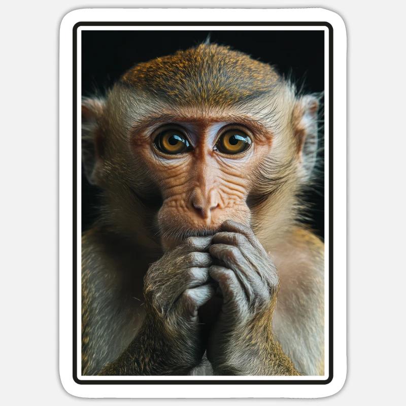 Macaque Macaque Sticker size S (10 x 10 cm)