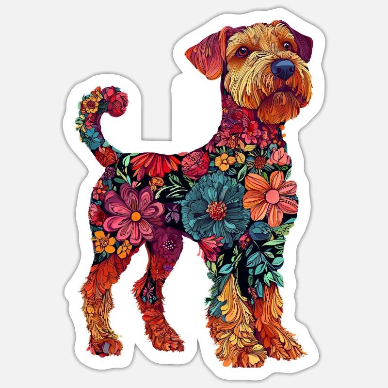 Airedale Terrier Sticker Größe S (10 x 10 cm)