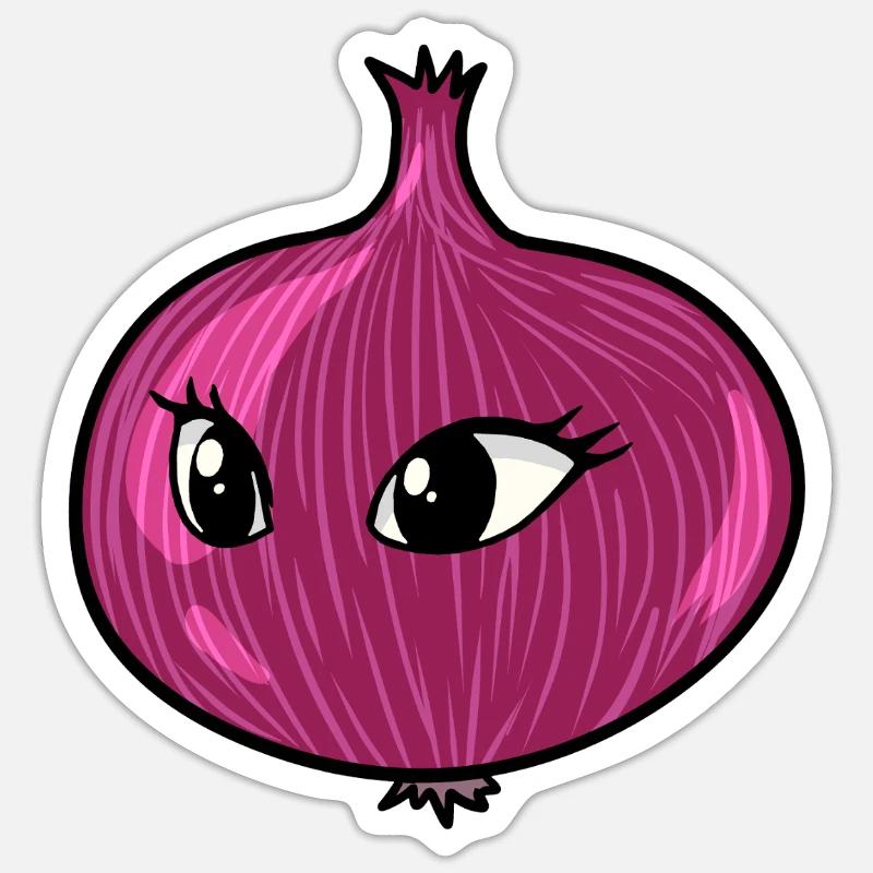 Onion Onions Vegetables - Sticker size S (10 x 10 cm) - white matte