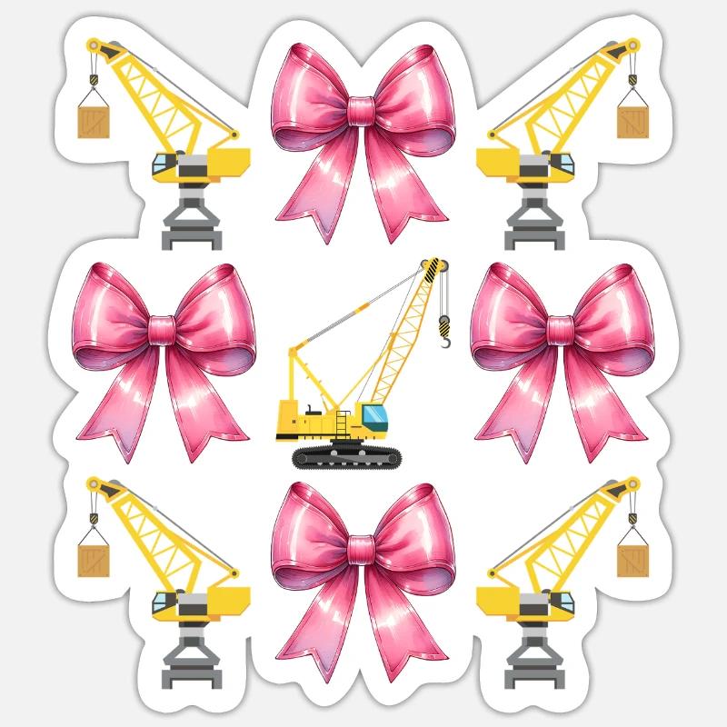 Coquette Bogenkranführer Kranführer Sticker Größe S (10 x 10 cm)