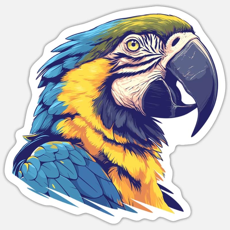 L’ère de l’ara - Sticker taille S (10 x 10 cm) - blanc mat