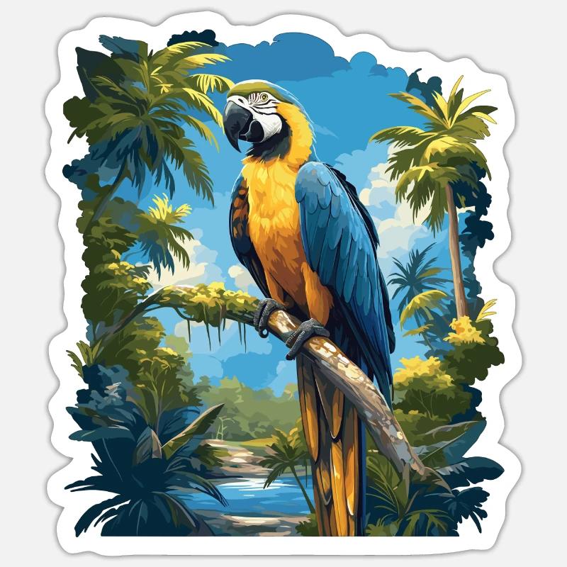 Aras Ara Sticker Größe S (10 x 10 cm)