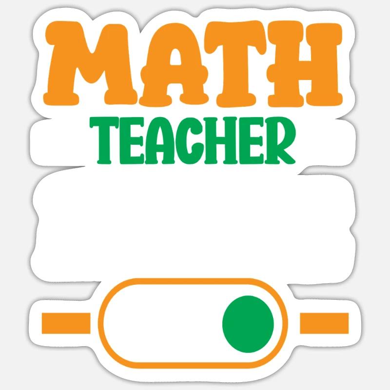 Math Teacher Math Gift - Sticker size S (10 x 10 cm) - white matte