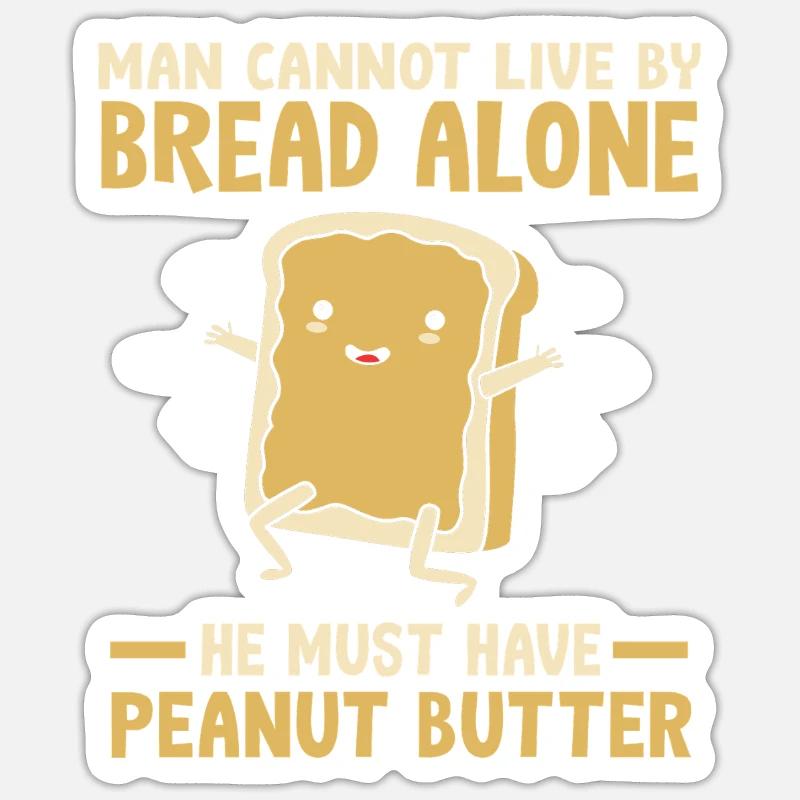 Pâte d’arachide - Sticker taille S (10 x 10 cm) - blanc mat