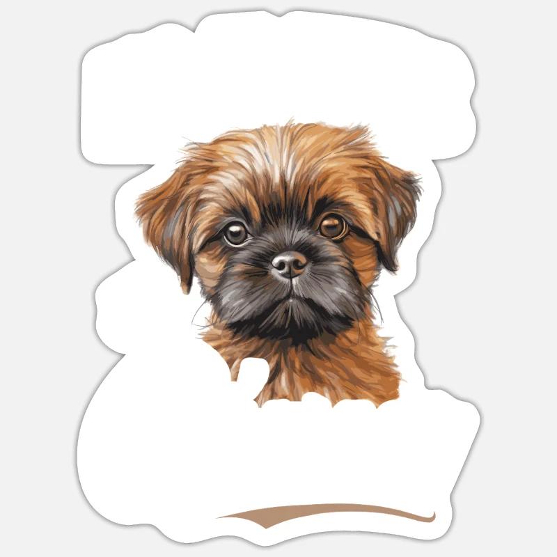 Brussels Griffon No Fluff Given Sticker size S (10 x 10 cm)