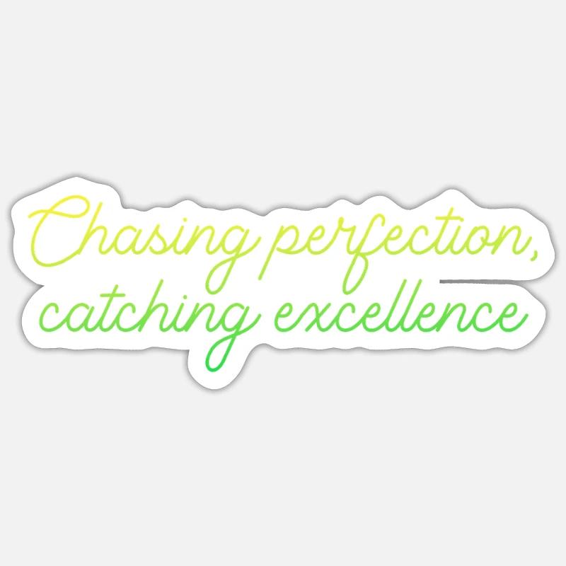 Kaizen Mindset Chasing Perfection - Sticker size S (10 x 10 cm) - white matte