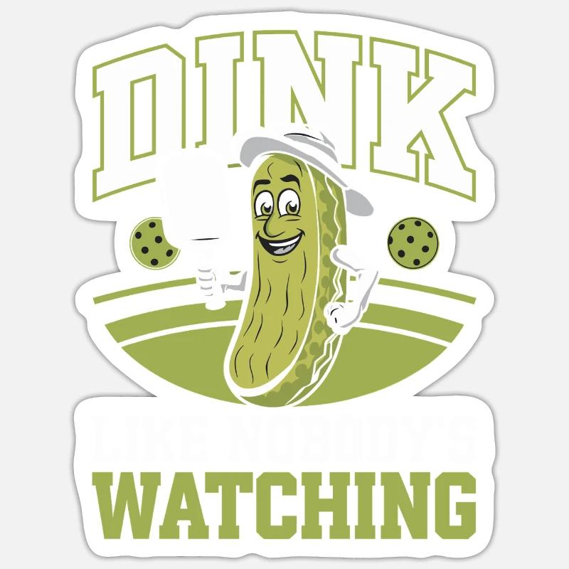 Pickleball Concombre Dinkball Dink Dinking Cadeau Sticker taille S (10 x 10 cm)
