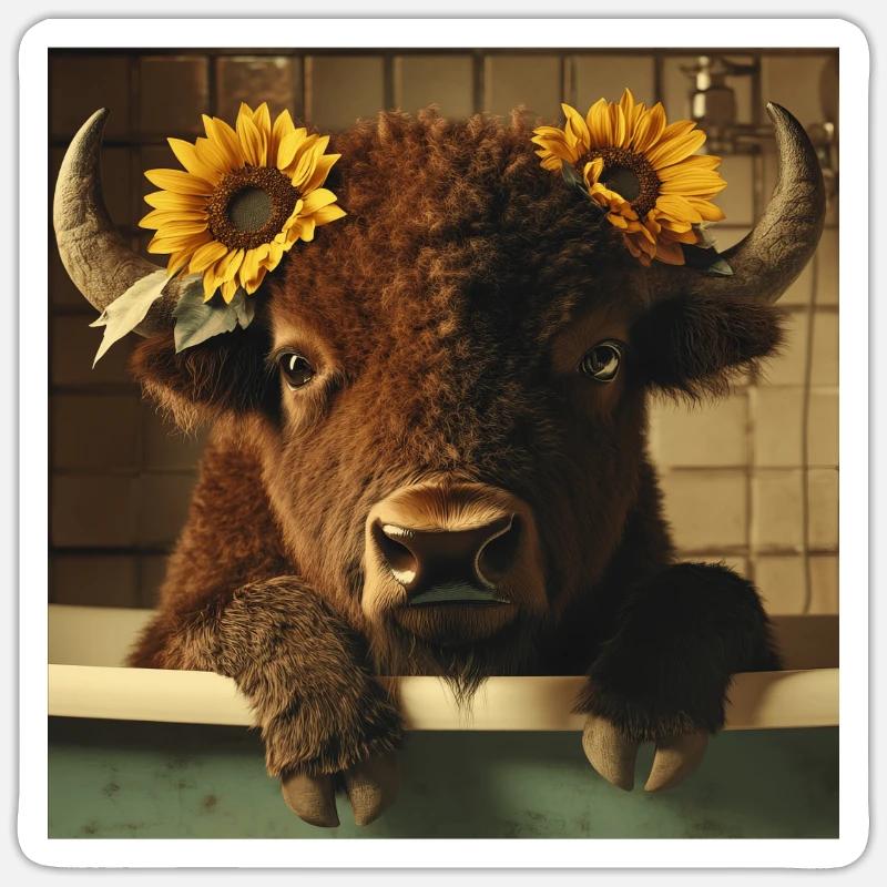 Bison Sticker Größe S (10 x 10 cm)