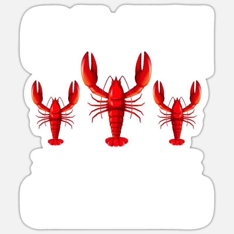 Crawfish Gifts - Sticker Größe S (10 x 10 cm) - Mattweiß