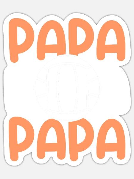 Handballer Papa Vater Handball - Sticker Größe S (10 x 10 cm) - Mattweiß