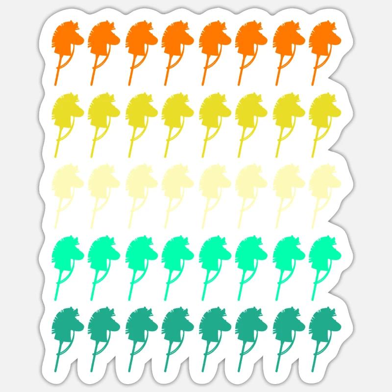 Hobby Cheval Hobby Horsing - Sticker taille S (10 x 10 cm) - blanc mat