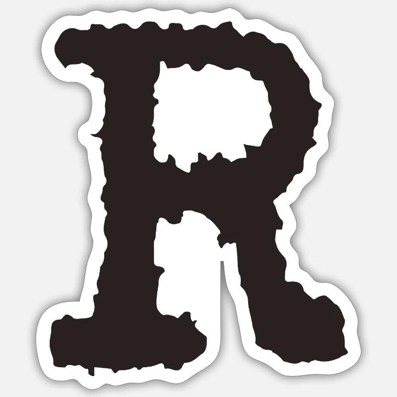 R - Sticker size S (10 x 10 cm) - white matte