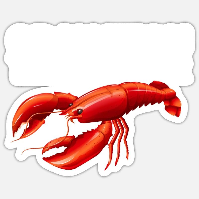Crawfish Gifts - Sticker Größe S (10 x 10 cm) - Mattweiß