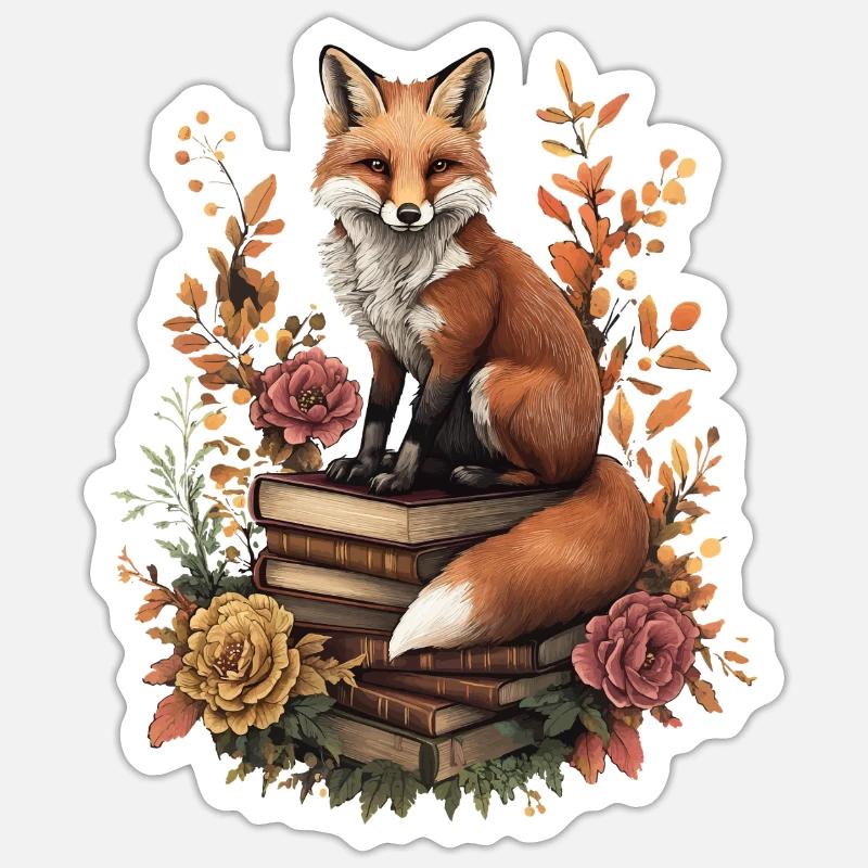 Fuchs - Sticker Größe S (10 x 10 cm) - Mattweiß