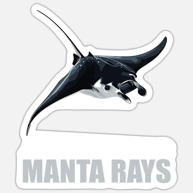 Manta Rays Manta Rays - Sticker size S (10 x 10 cm) - white matte