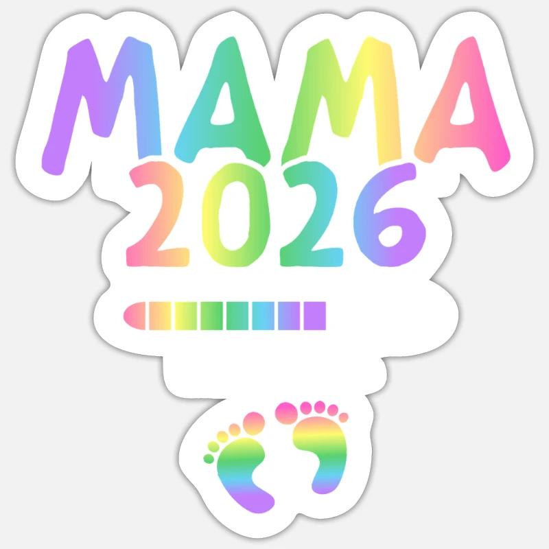 Mama 2026 Loading Sticker Größe S (10 x 10 cm)