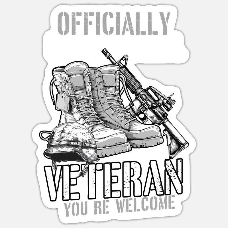Dysfunctional Veteran - Sticker size S (10 x 10 cm) - white matte