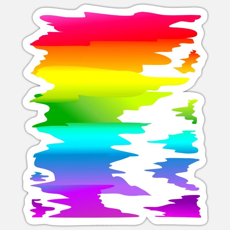 colorful rainbow gradient Sticker size S (10 x 10 cm)