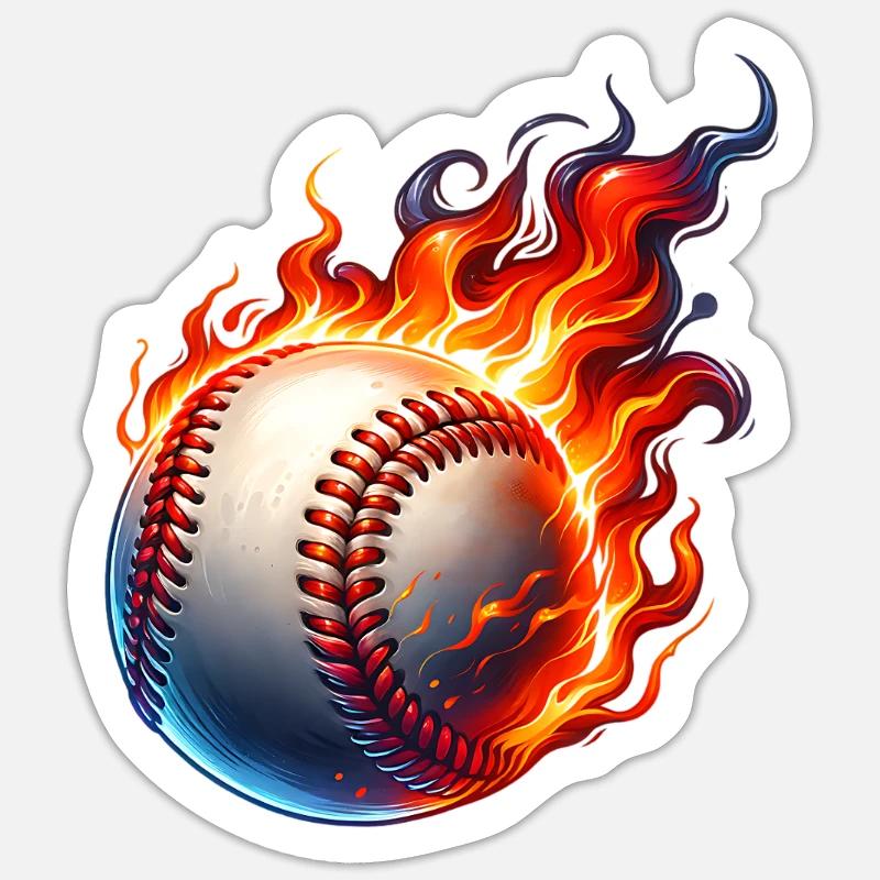 Baseball - Sticker size S (10 x 10 cm) - white matte