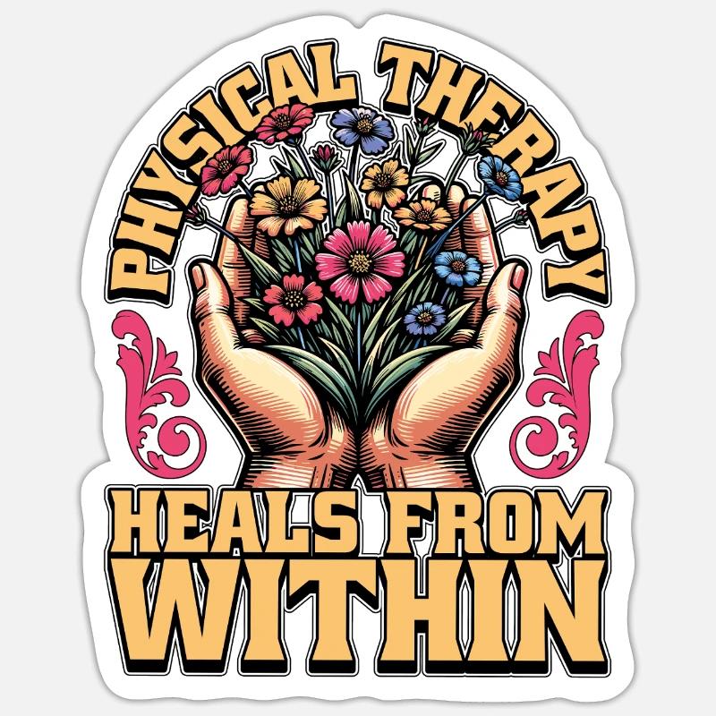Physical Therapy Heals From Within Chiropractic Sticker size S (10 x 10 cm)