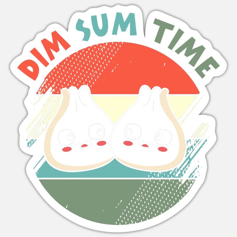 Dim Sum - Sticker Größe S (10 x 10 cm) - Mattweiß