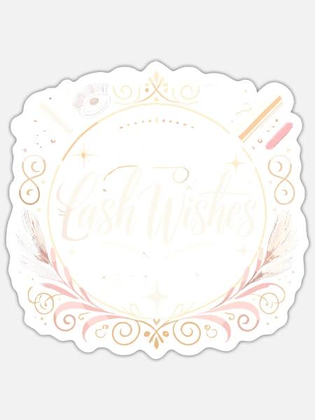 Ich erfülle Wimpernwünsche - Sticker Größe S (10 x 10 cm) - Mattweiß