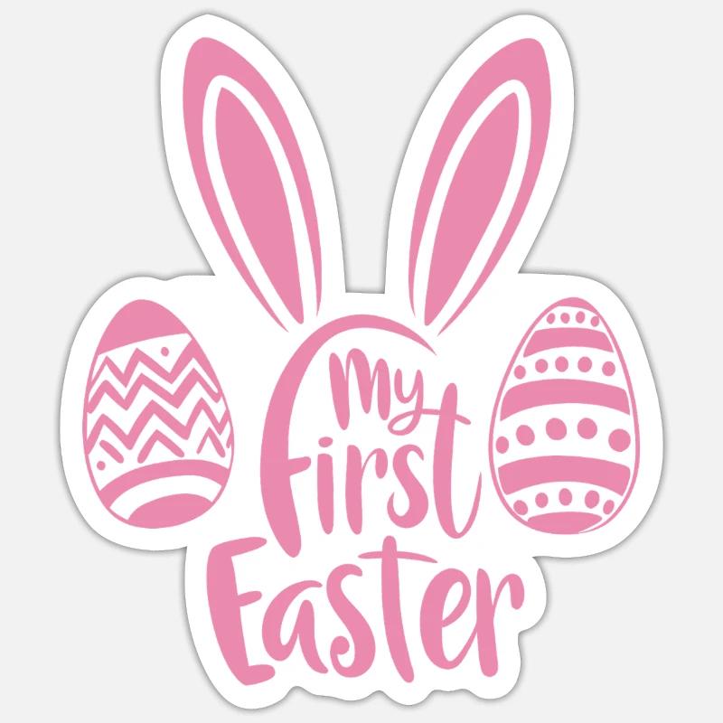My first Easter - Easter - Baby pink Sticker size S (10 x 10 cm)