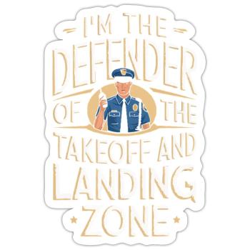Airport Police Officer Aviation Careers Job - Sticker size S (10 x 10 cm) - white matte - Front