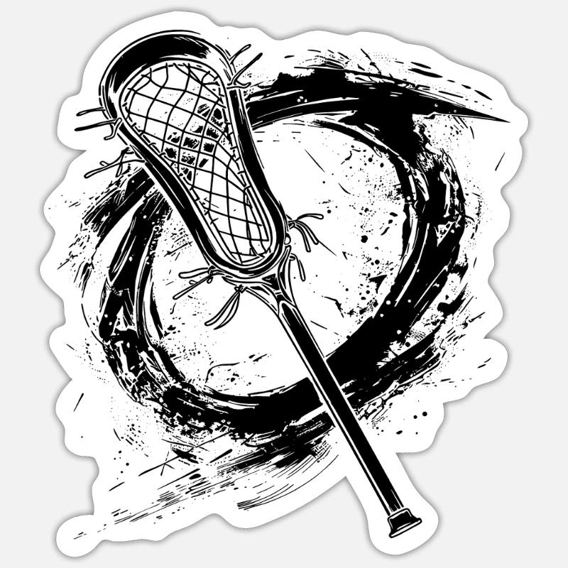 Bâtons de crosse - Sticker taille S (10 x 10 cm) - blanc mat