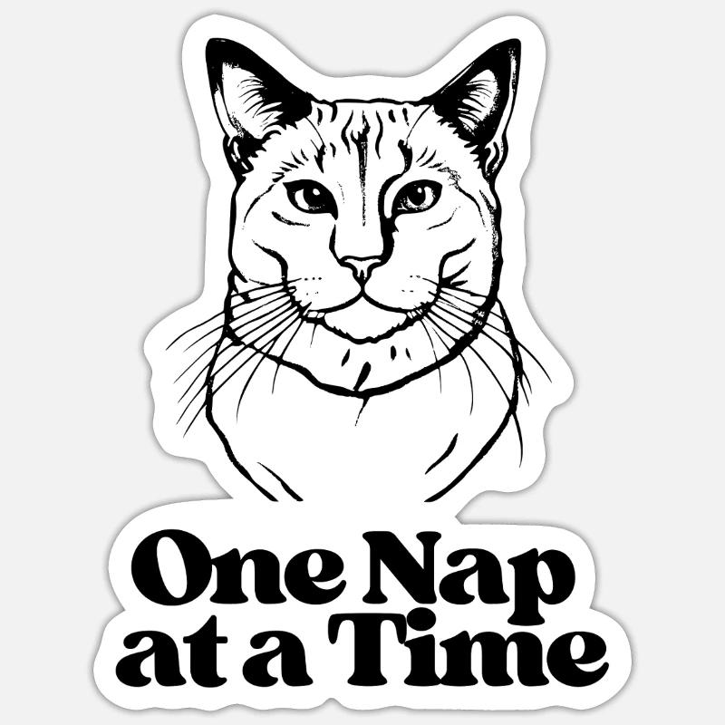 One Nap at a Time - Sticker size S (10 x 10 cm) - white matte