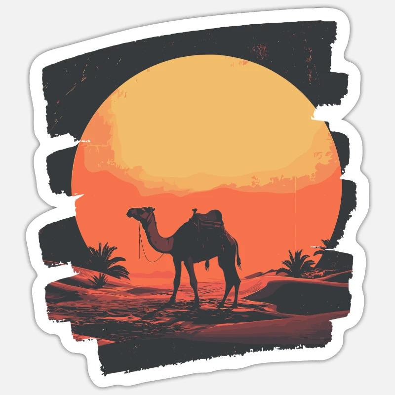 Camel - Sticker size S (10 x 10 cm) - white matte