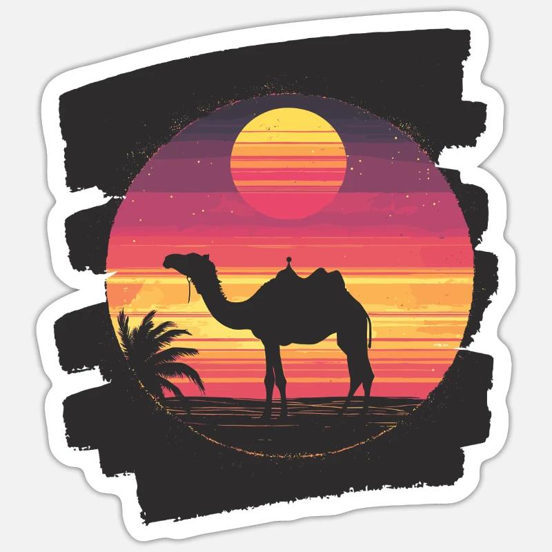 Camel - Sticker size S (10 x 10 cm) - white matte