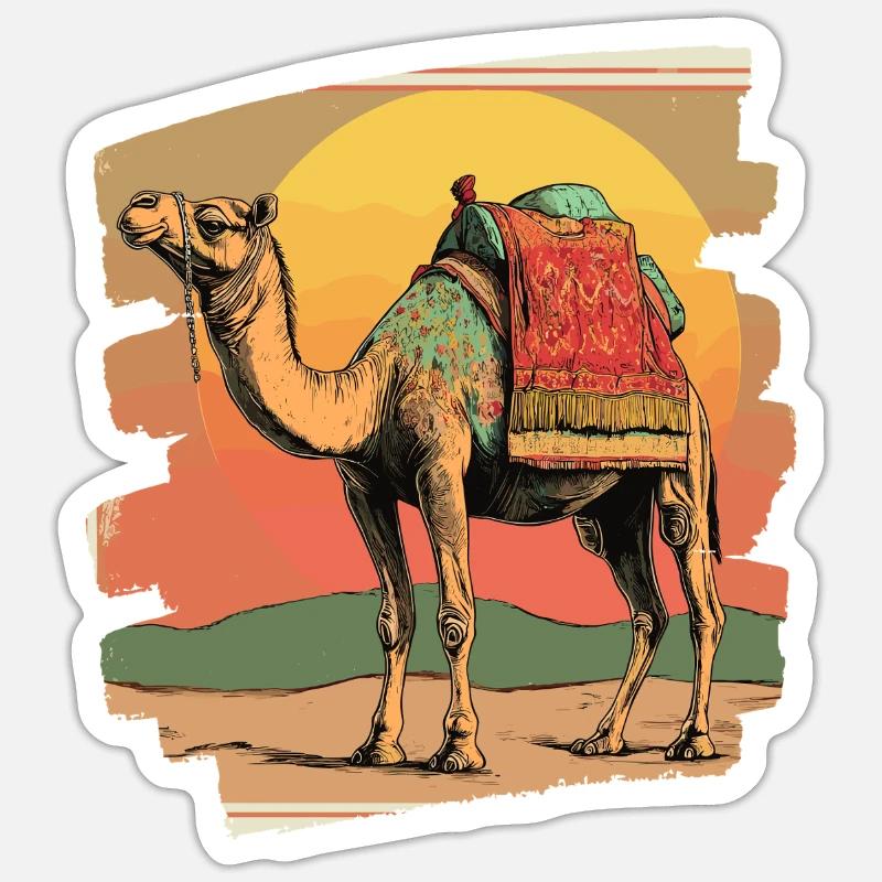 Kamel Sticker Größe S (10 x 10 cm)