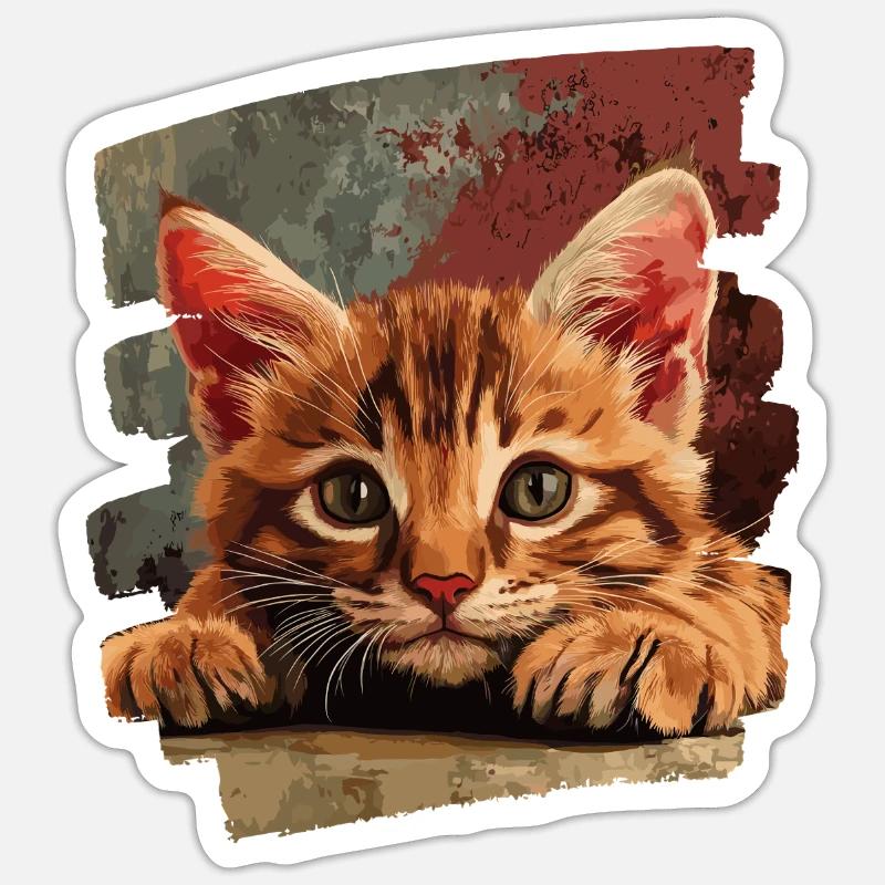 Kitten - Sticker size S (10 x 10 cm) - white matte