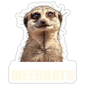 Meerkat Erdmännchen - Sticker Größe S (10 x 10 cm) - Mattweiß - Vorne