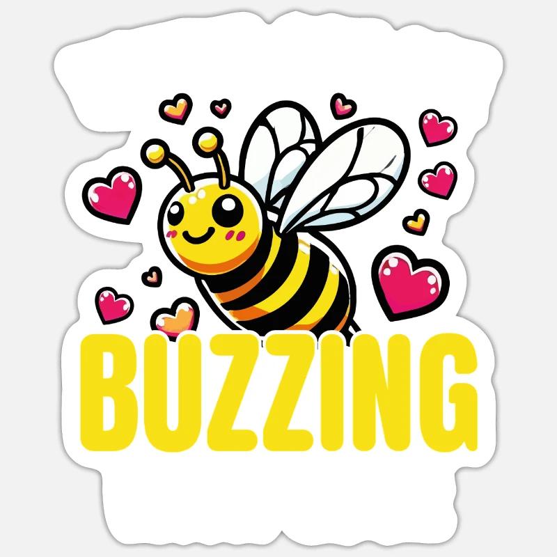 Tu m’as devant l’amour fredonner mignon Sticker taille S (10 x 10 cm)