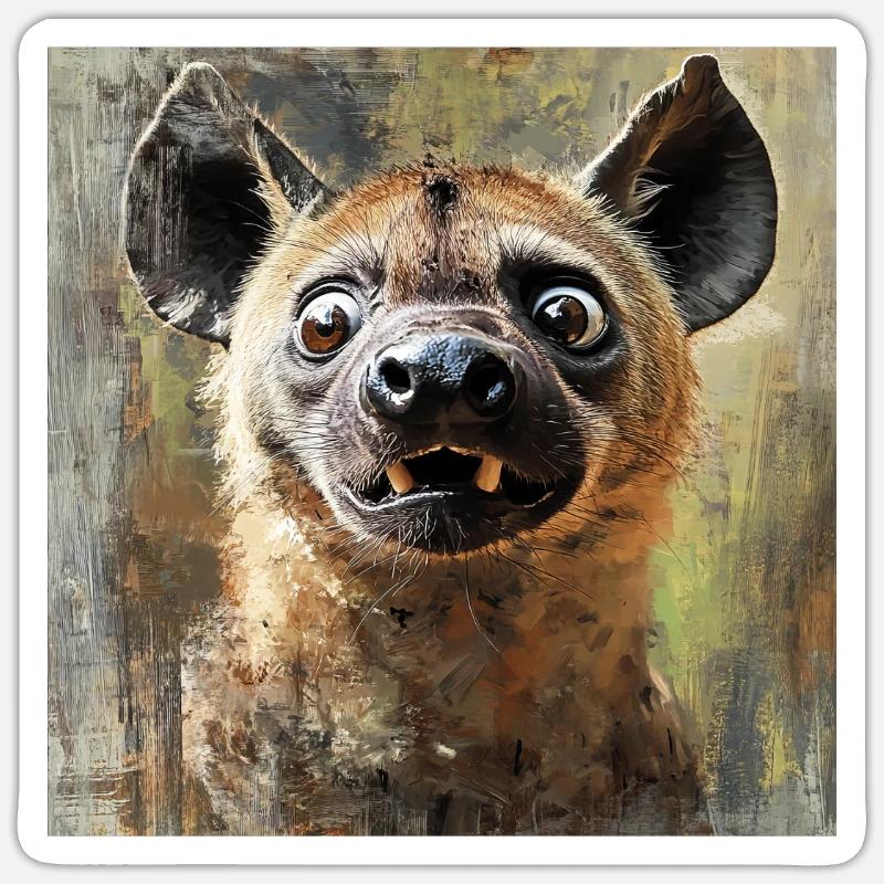 Hyäne Sticker Größe S (10 x 10 cm)