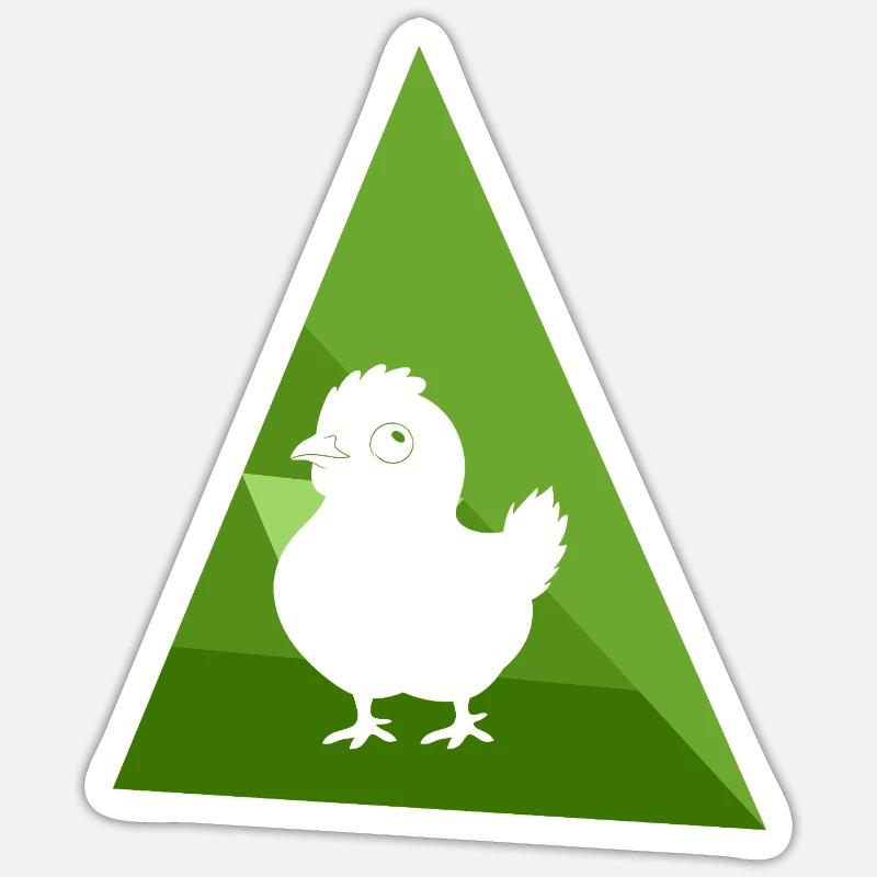 Poulailler, œuf de poule - Sticker taille S (10 x 10 cm) - blanc mat