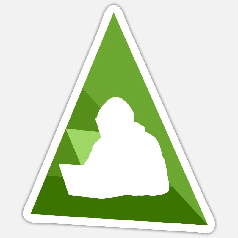 hacker hack - Sticker size S (10 x 10 cm) - white matte