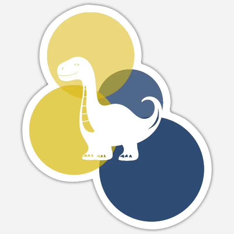 Dinosaurs Fossil Dinosaurier - Sticker Größe S (10 x 10 cm) - Mattweiß