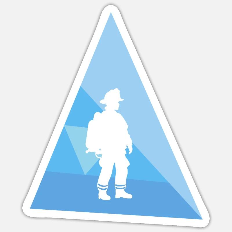 Firefighter blue light operation Sticker size S (10 x 10 cm)