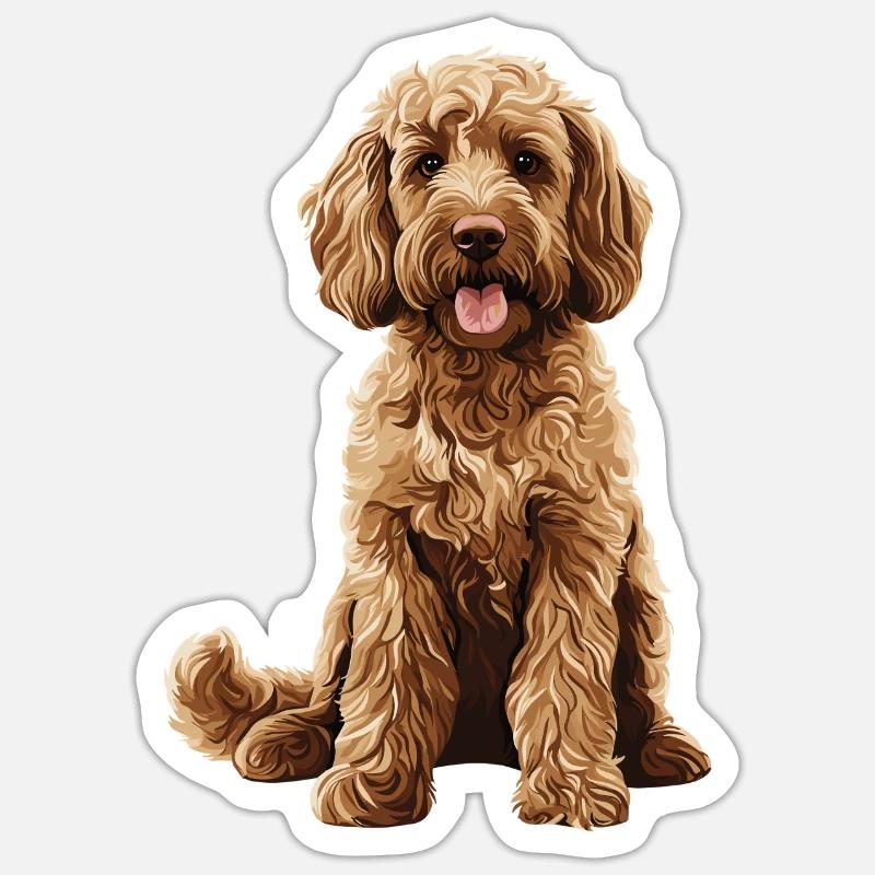 Labradoodle - Sticker size S (10 x 10 cm) - white matte