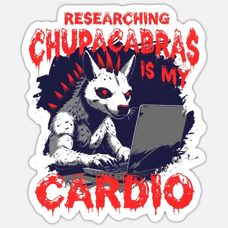 Chupacabra Cryptid Cryptozoology - Sticker size S (10 x 10 cm) - white matte