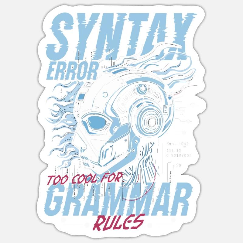 Computerlinguist Syntax Error Sticker Größe S (10 x 10 cm)