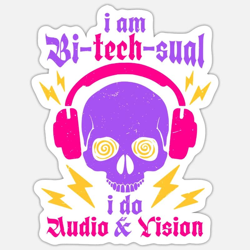 Audiovisual Technician Bitechsual Audio & Vision Sticker size S (10 x 10 cm)