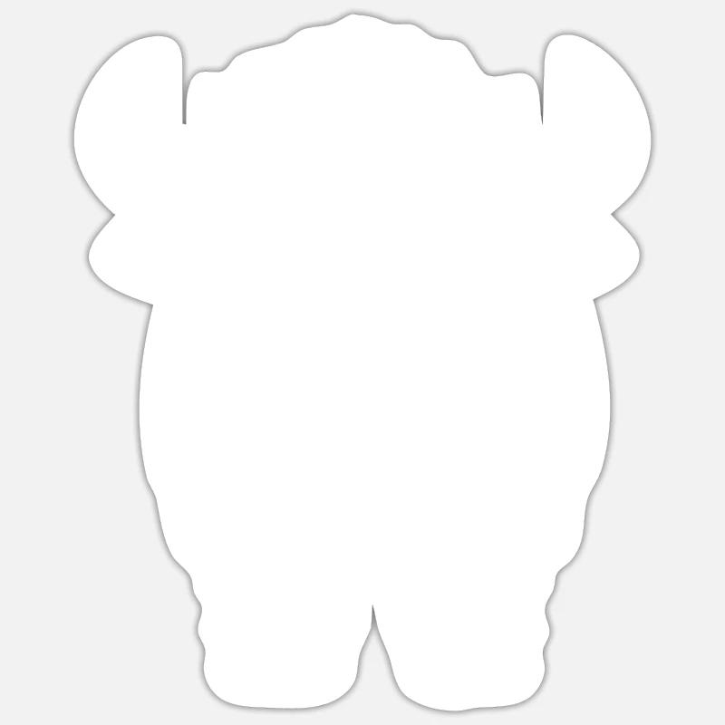 Buffalo - Sticker size S (10 x 10 cm) - white matte
