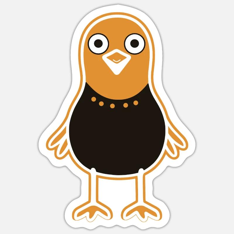 Bécasse - Sticker taille S (10 x 10 cm) - blanc mat