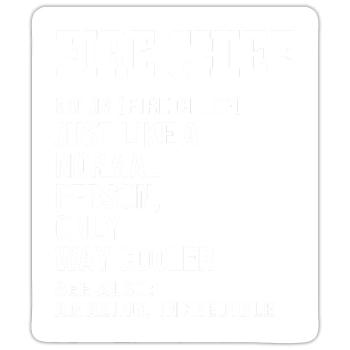 Firefighter Child - Sticker size S (10 x 10 cm) - white matte - Front