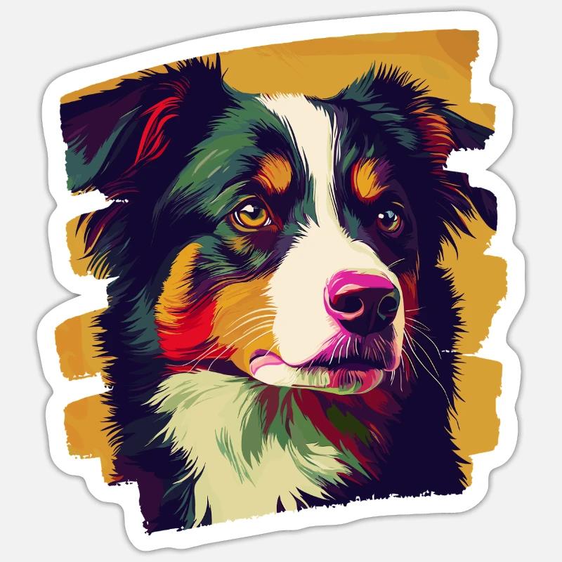 Australian Shepherd - Sticker size S (10 x 10 cm) - white matte